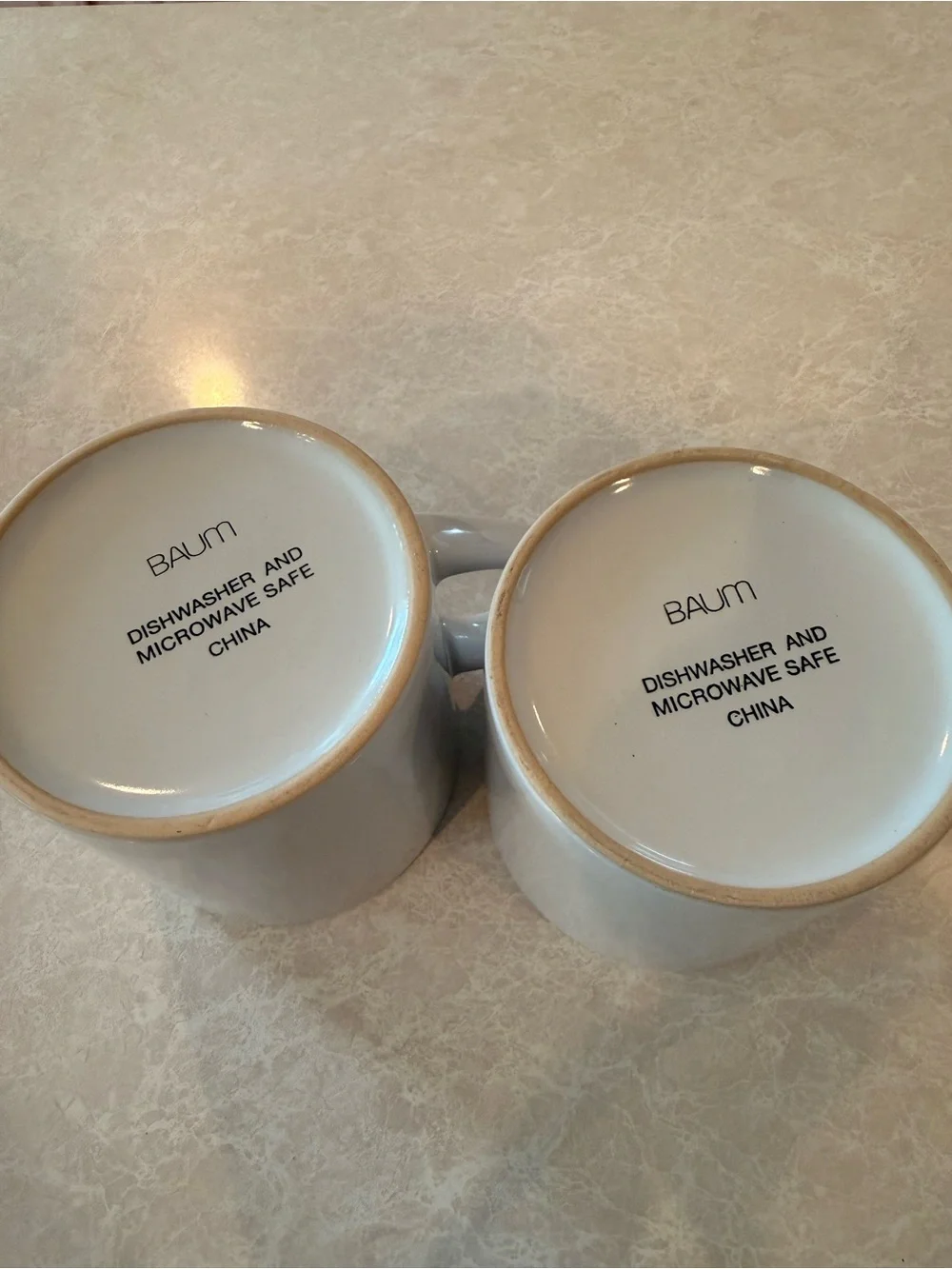 White Ceramic 'The King/Queen' Reactive Glaze Mugs - Set of 2